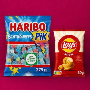 Pack Haribo schtroumpfs piquants